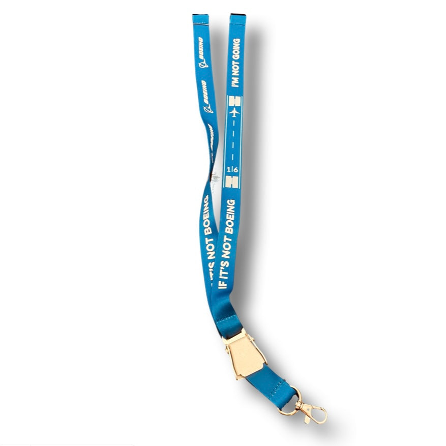 Boeing "If it's not Boeing, I'm not Going" Seatbelt Lanyard