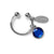 Boeing Charm Key Ring (Tiffany)